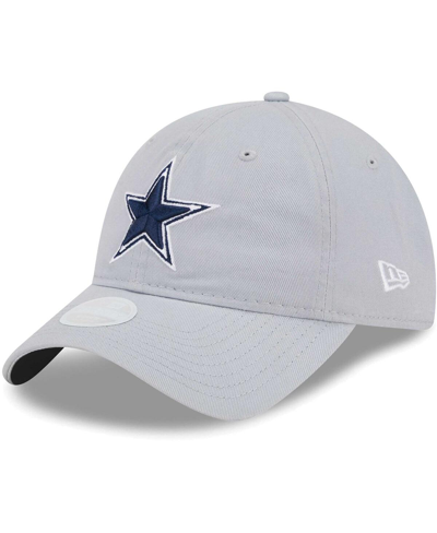 New Era Women's  Gray Dallas Cowboys Main Core Classic 2.0 9twenty Adjustable Hat