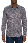 Robert Graham Aegean Stretch Button-up Shirt In Black Multi