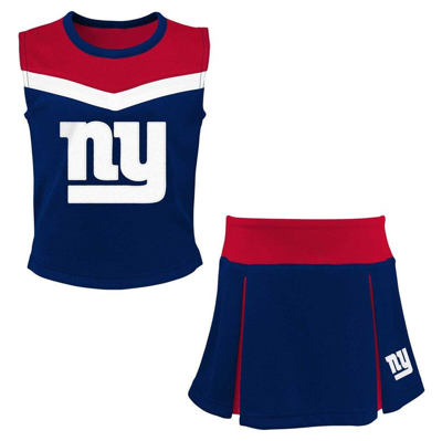 Outerstuff Kids' Girls Youth Royal New York Giants Spirit Two-piece Cheerleader Set