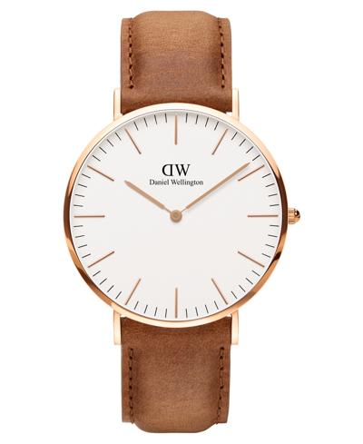 Daniel Wellington Men's Classic Durham Brown Leather Watch 40mm