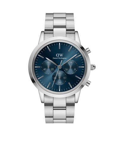 Daniel Wellington Iconic Link Chronograph 42mm In Silver