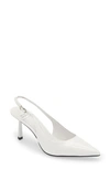 Jeffrey Campbell Gambol Slingback Pointed Toe Pump In White