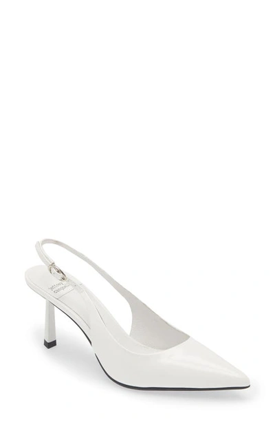 Jeffrey Campbell Gambol Slingback Pointed Toe Pump In 화이트