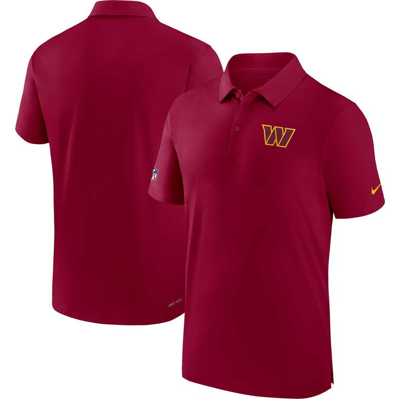 Nike Men's  Burgundy Washington Commanders Sideline Coaches Dri-fit Polo Shirt