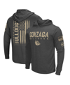 Colosseum Men's  Heather Black Distressed Gonzaga Bulldogs Team Oht Military-inspired Appreciation Lo In Heather Black