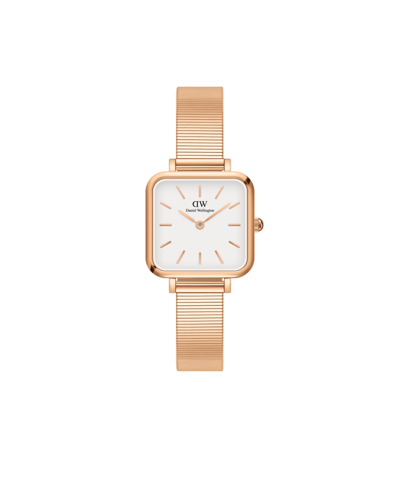 Daniel Wellington Women's Quadro Studio 23k Rose Gold Pvd Plated Stainless Steel Watch 22 X 22mm In Rose-gold