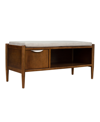 INK+IVY 42" ARCADIA WIDE ACCENT WOOD BENCH WITH STORAGE AND UPHOLSTERED CUSHION