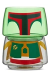 Joyjolt Star Wars™ Set Of 2 Stackable Boba Fett Glasses In Green Multi