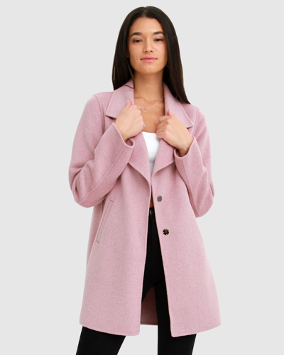 Belle & Bloom Exboyfriend Wool Blend Oversized Jacket In Pink