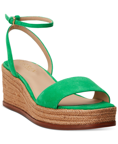 【Ralph Lauren】Leona Espadrille Wedge Sandals ◆国内発送◆ Lauren Ralph Lauren Women's Leona Espadrille Platform Wedge