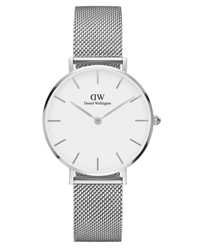 Daniel Wellington Classic Petite Sterling Ladies Watch Dw00100164 In Silver Tone,white