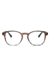 Ray Ban 52mm Phantos Optical Glasses In Brown Gradient