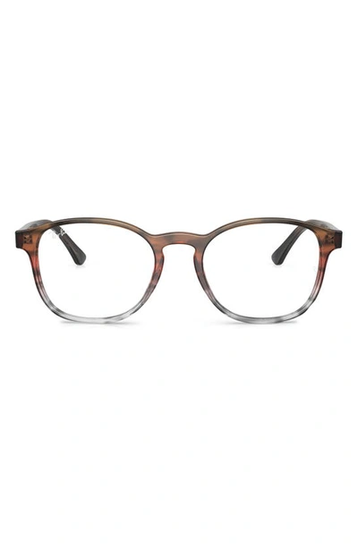 Ray Ban 52mm Phantos Optical Glasses In Brown Gradient
