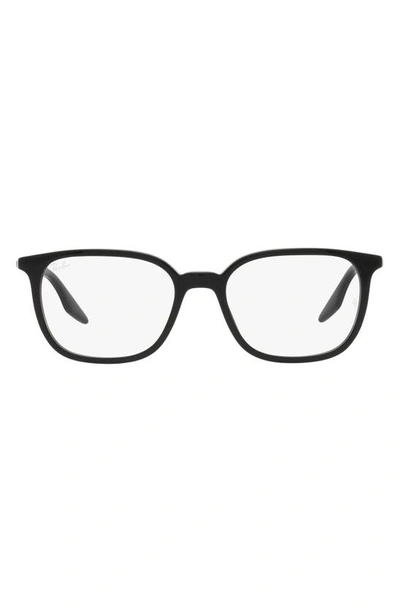 Ray Ban 54mm Square Optical Glasses In Black