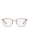 Ray Ban 51mm Square Optical Glasses In Copper