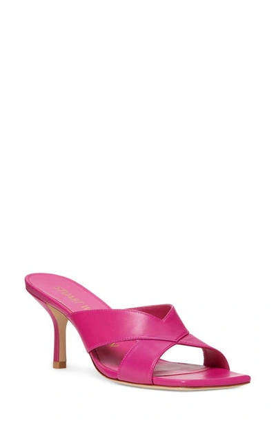 Stuart Weitzman Carmen Sandal In Begonia Leather