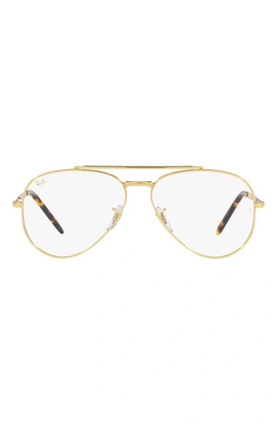 Ray Ban New Aviator 58mm Pilot Optical Glasses In Yellow