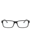 Ray Ban 54mm Square Optical Glasses In Black