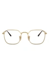 Ray Ban Jim 51mm Irregular Optical Glasses In Gold Flash