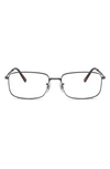 Ray Ban 57mm Rectangular Optical Glasses In Gunmetal