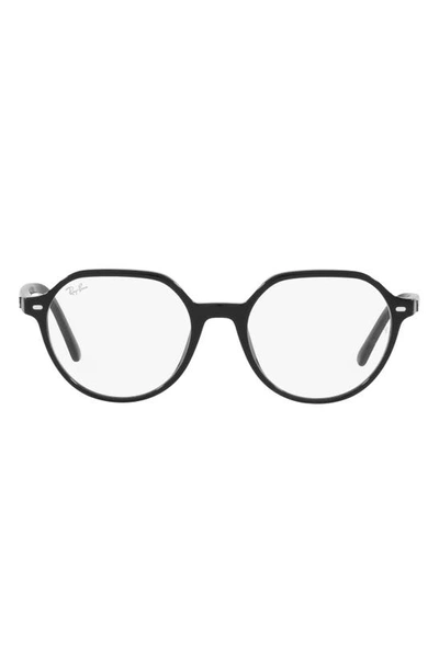 Ray Ban Thalia 51mm Square Optical Glasses In Black