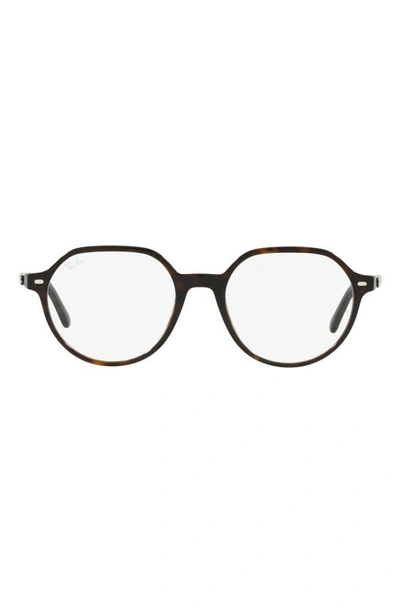 Ray Ban Thalia 51mm Square Optical Glasses In Havana