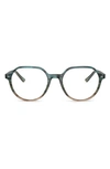 Ray Ban Thalia 51mm Square Optical Glasses In Blue Gradient