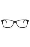 Ray Ban 53mm Square Optical Glasses In Black