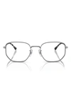 Ray Ban 53mm Irregular Optical Glasses In Gunmetal