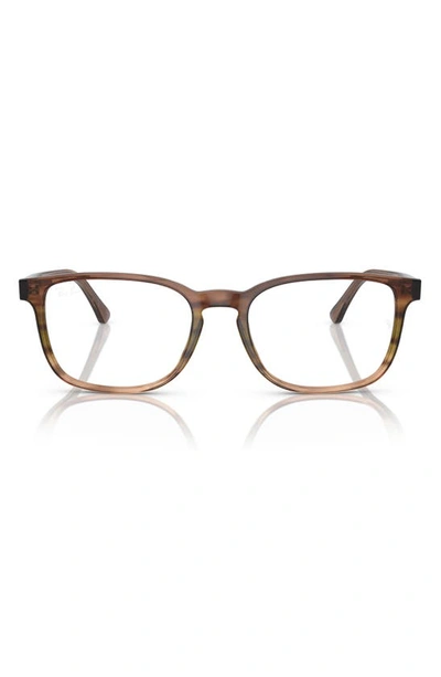 Ray Ban 54mm Rectangular Pillow Optical Glasses In Brown Gradient
