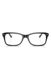 Ray Ban 50mm Square Optical Glasses In Trans Black