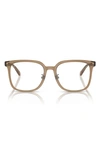 Ray Ban 54mm Square Optical Glasses In Transparent Brown