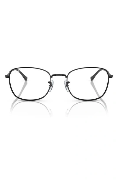 Ray Ban 53mm Irregular Optical Glasses In Black