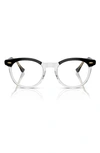 Ray Ban Eagle Eye 51mm Square Optical Glasses In Trans Black