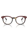 Ray Ban Eagle Eye 51mm Square Optical Glasses In Bordeaux