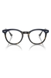 Ray Ban Eagle Eye 51mm Square Optical Glasses In Dark Blue