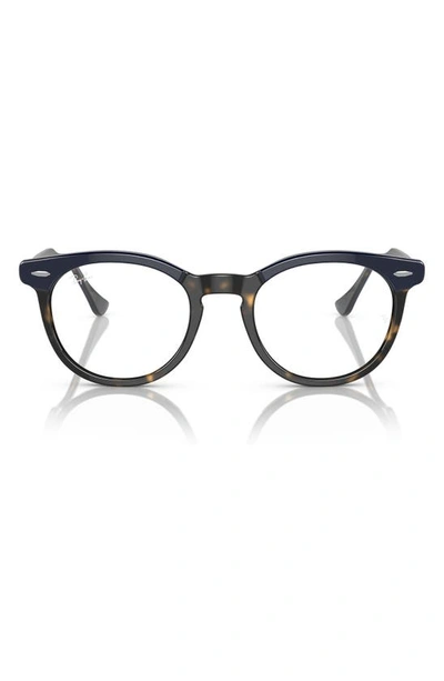 Ray Ban Eagle Eye 51mm Square Optical Glasses In Dark Blue