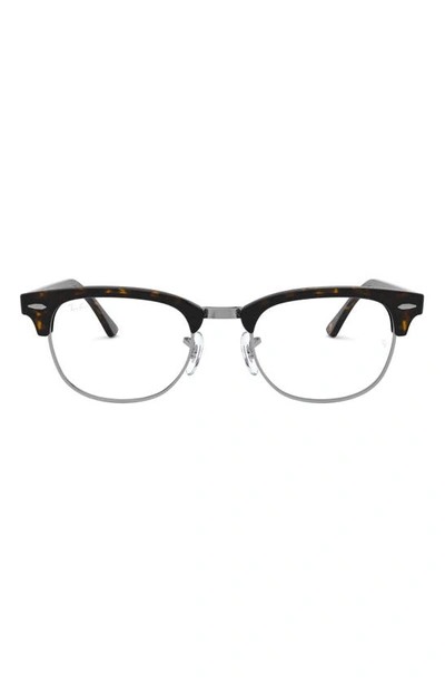 Ray Ban 53mm Square Clubmaster Optical Glasses In Dk Havana