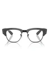 Ray Ban 50mm Mega Clubmaster Square Optical Glasses In Black White