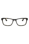 Ray Ban 57mm Square Optical Glasses In Yellow