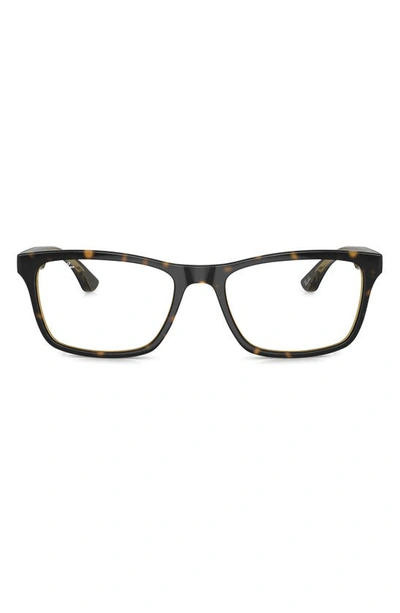 Ray Ban 57mm Square Optical Glasses In Yellow