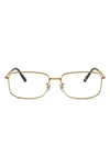 Ray Ban 54mm Rectangular Optical Glasses In Yellow