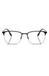 Ray Ban 56mm Rectangular Pillow Optical Glasses In Black Silver