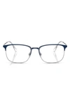 Ray Ban 56mm Rectangular Pillow Optical Glasses In Silver