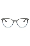 Ray Ban Elliot 50mm Irregular Optical Glasses In Grey Gradient