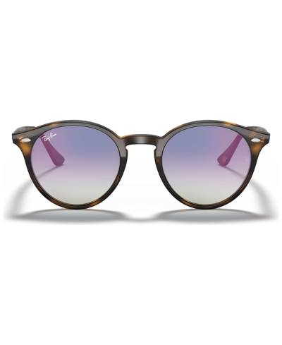Ray Ban Sunglasses, Rb2180 51 In Havana,gradient Blue Mirror Red