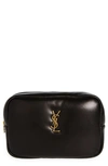 Saint Laurent Cassandre Lambskin Leather Pouch In Nero