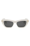 Dior C B2u Butterfly Sunglasses In Ivory / Smoke