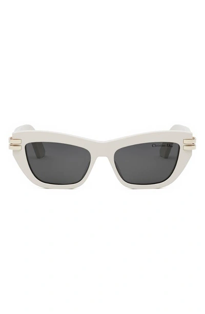 Dior C B2u Butterfly Sunglasses In Ivory / Smoke