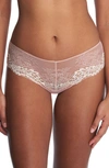 Natori Refresh Girl Mesh & Lace Briefs In Rose Beige/ Lt Ivory